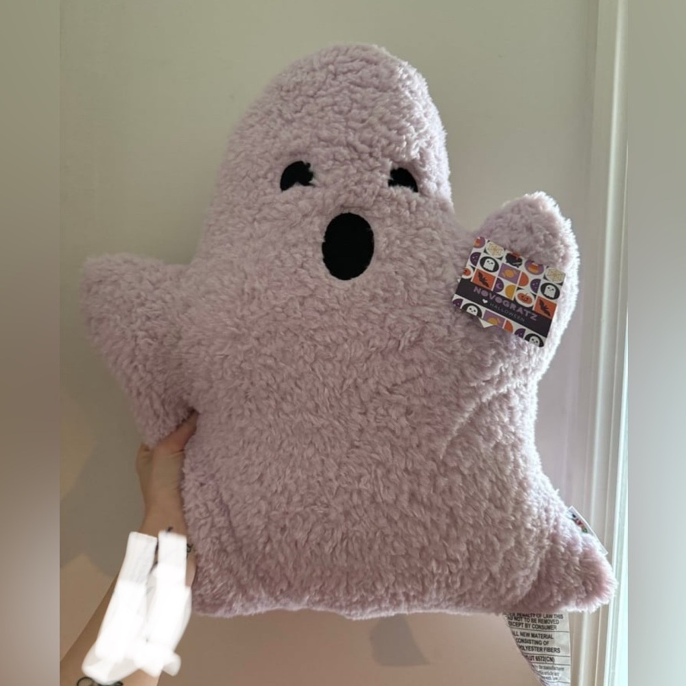 Novogratz Purple Ghost Pillow Oversized Halloween Sherpa Large Viral NWT